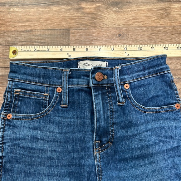 MADEWELL WOMENS 10” HIGH RISE SKINNY JEANS BLUE SZ 23 PETITE - Picture 10 of 12